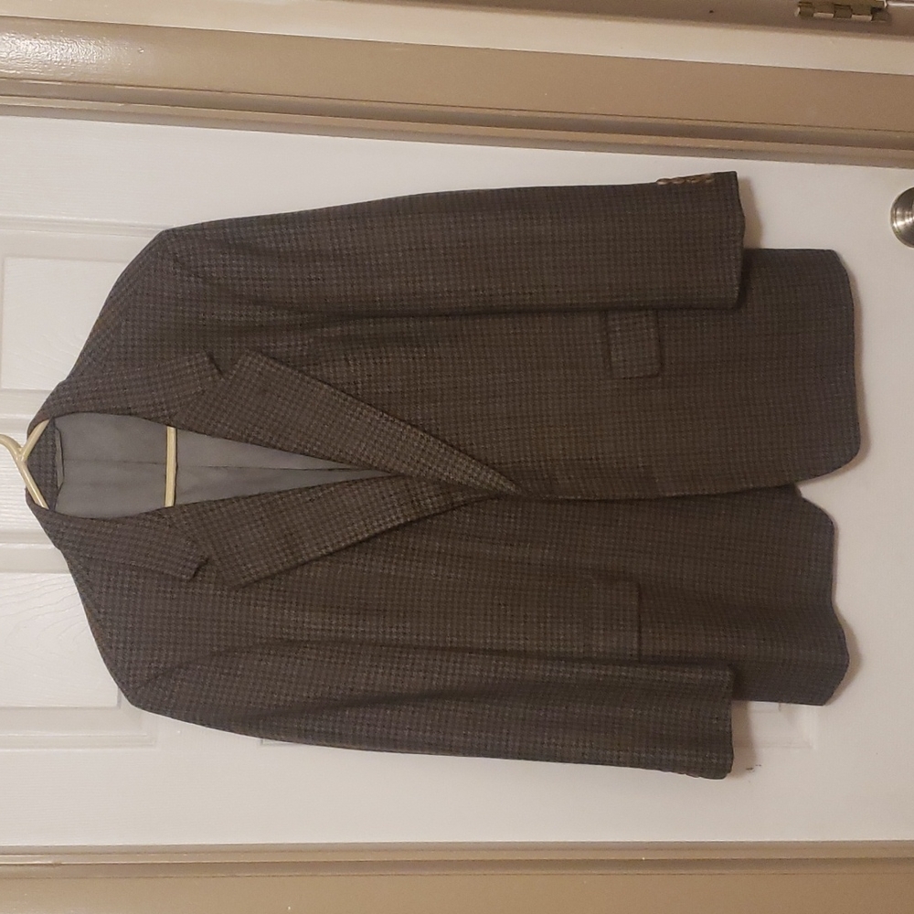 Nordstrom Hickey Freeman Plaid Wool Sport Coat- 44R